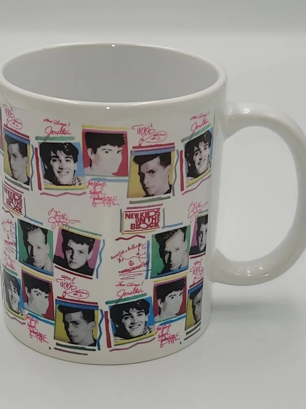 Vintage New Kids on the Block Photo Collage Ceramic Mug